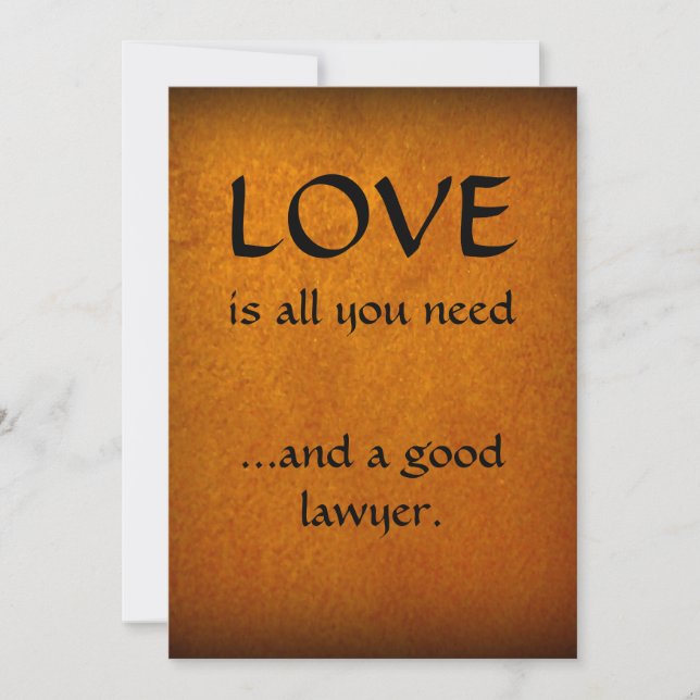 Love And A Good Lawyer Thank You (Front)