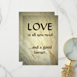Love And A Good Lawyer Thank You Card