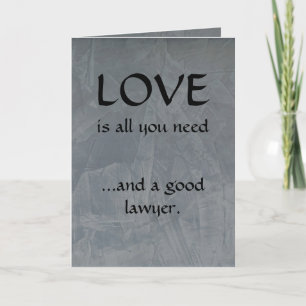 Love And A Good Lawyer Thank You Card