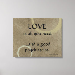 Love And A Good Psychiatrist - Circles Canvas Print