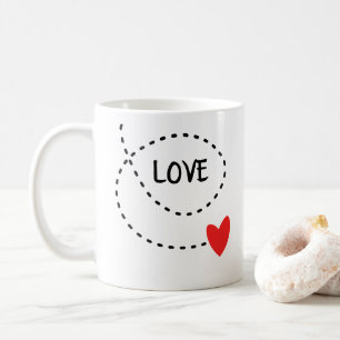 Love And A Red Heart Coffee Mug