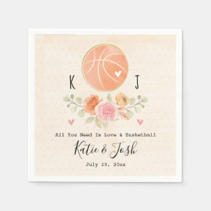 Love and Basketball Wedding Paper Napkins