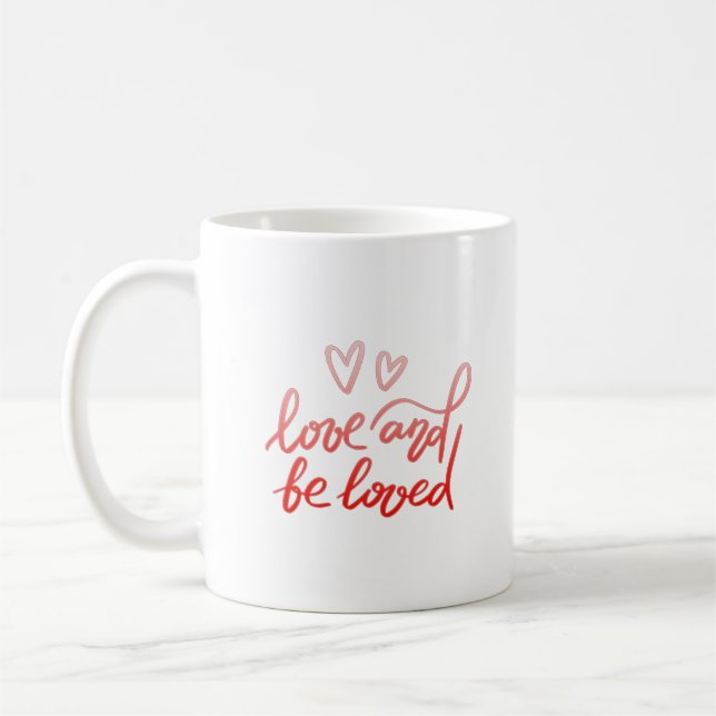 love and be loved coffee mug (Left)
