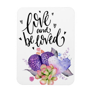 Love and Be Loved Succulents Flexible Magnet