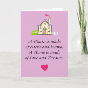Love and best wishes in your new home card