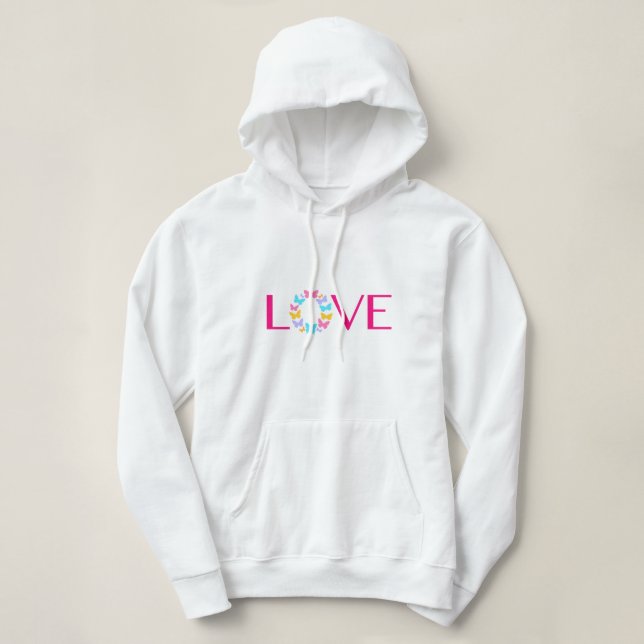 Love and Butterflies Hoodie (Design Front)