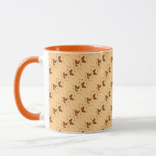 Love and Butterflies in orange Mug