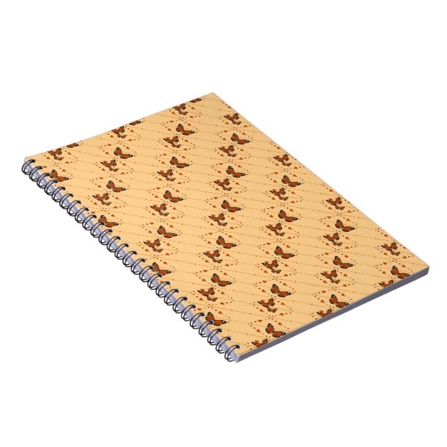 Love and Butterflies in orange Notebook (Right Side)