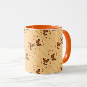 Love and Butterflies in orange version 2 Mug