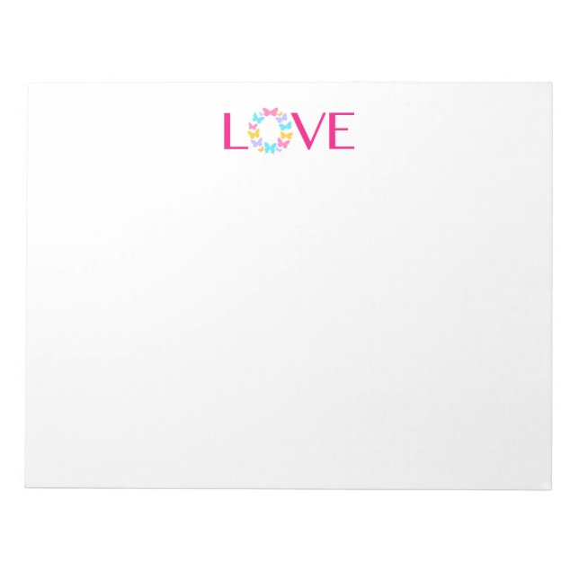 Love and Butterflies Notepad (Front)