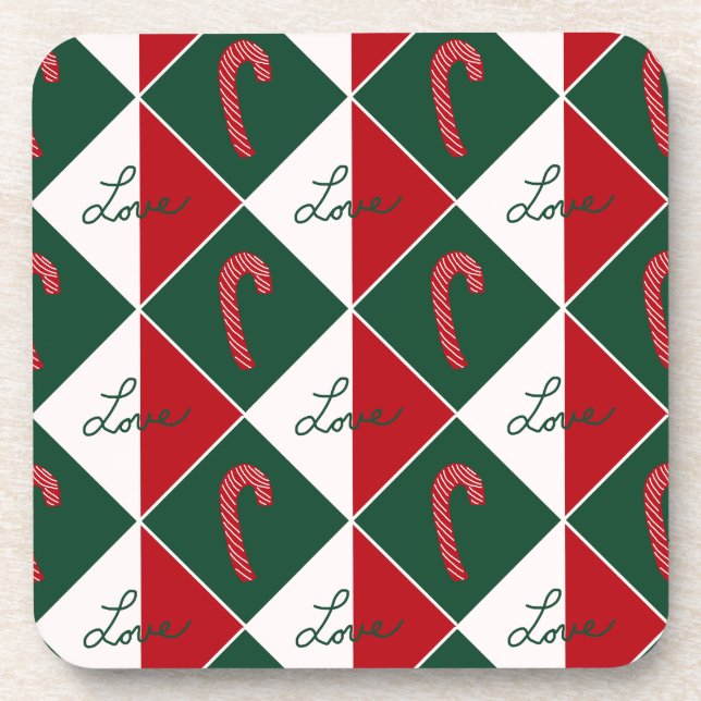 Love and Candy Canes Coaster (Front)