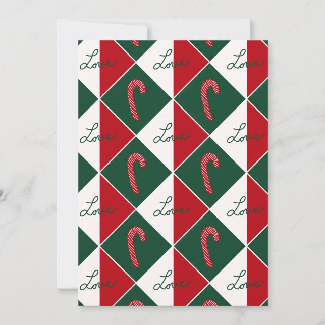 Love and Candy Canes Invitation (Front)