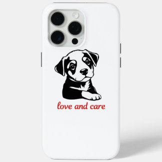 Love and care puppy  iPhone 15 pro max case