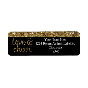 Love and Cheer Glitter Shiny Effect Christmas