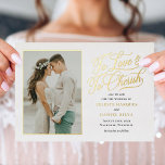 Love and Cherish FOIL Wedding Save The Date Card<br><div class="desc">Modern and stylish save the date card to get your guests ready to celebrate. Designed by Berry Berry Sweet (www.berryberrysweet.com). Visit our website for modern and stylish invitations,  announcements,  and personalised gifts.</div>