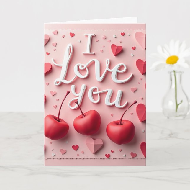 Love and cherries card (Small Plant)