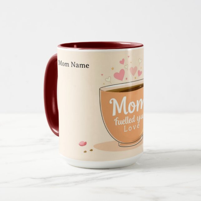 Love and Coffee For Mum | Elegant Gift Mug (Front Left)