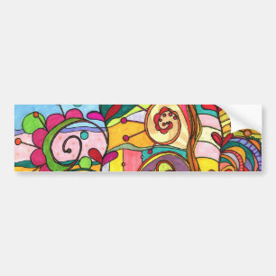 "Love and Colour" Illustration by Paisley In Bumper Sticker