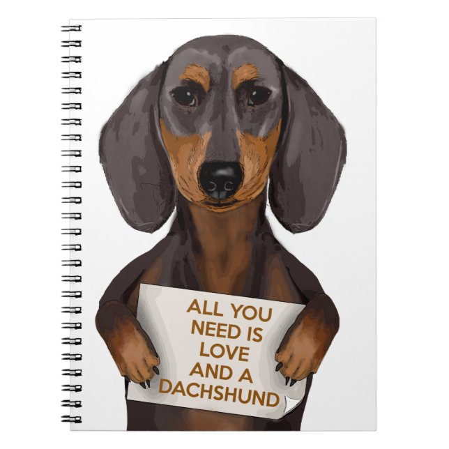 Love and Dachshund Notebook (Front)