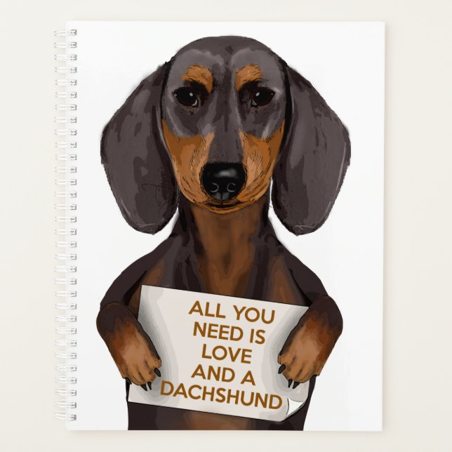 Love and Dachshund Planner (Front)