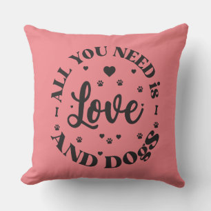 “Love and Dogs” Themed Cushion