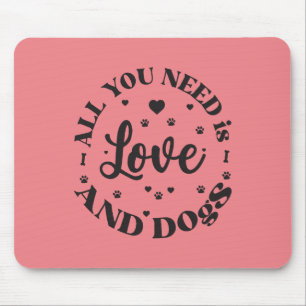  “Love and Dogs” Themed Mouse Mat