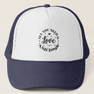 Love and Dogs” ThemedTrucker Hat