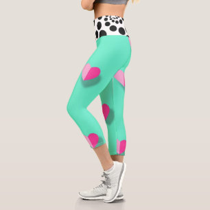 Love And Dots  Capri Leggings