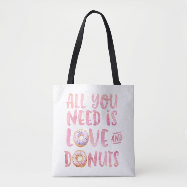 Love and Doughnuts Tote Bag (Front)