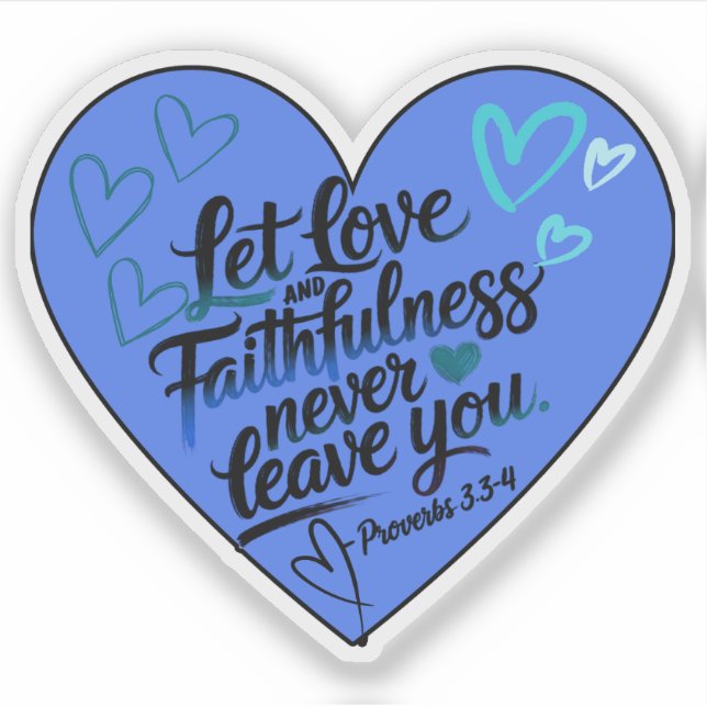 "Love and Faithfulness" Brush Lettering Calligraph (Front)