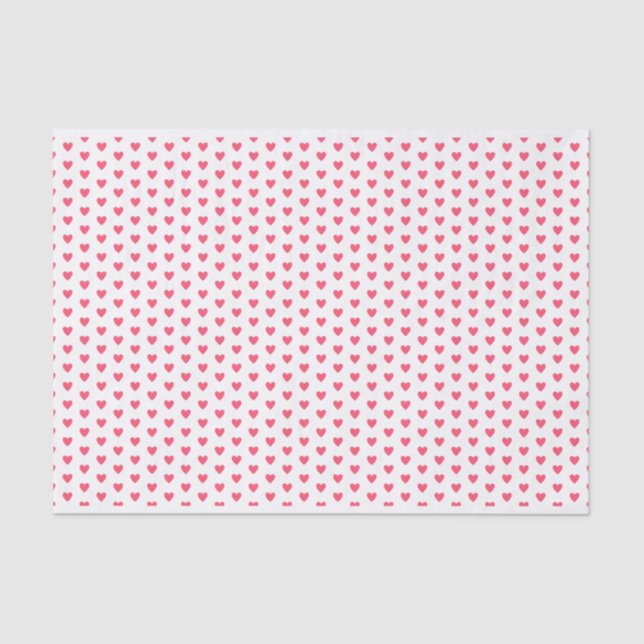Love and Friendship Bright Red Hearts Tissue Paper (Front)