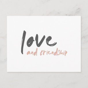 Love and Friendship Modern Forever Friend Bestie Postcard