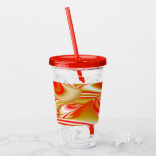Love and Gold Abstract 3D Rainbowart Acrylic Tumbler