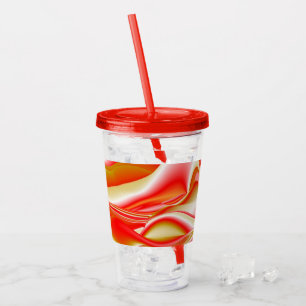 Love and Gold Abstract 3D Rainbowart Acrylic Tumbler