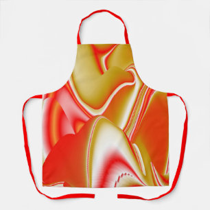 Love and Gold Abstract 3D Rainbowart Apron