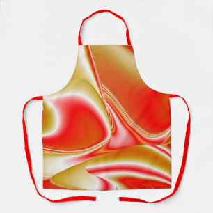 Love and Gold Abstract 3D Rainbowart Apron