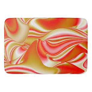Love and Gold Abstract 3D Rainbowart Bath Mat