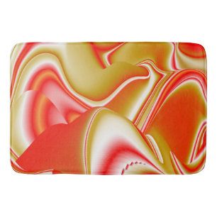 Love and Gold Abstract 3D Rainbowart Bath Mat