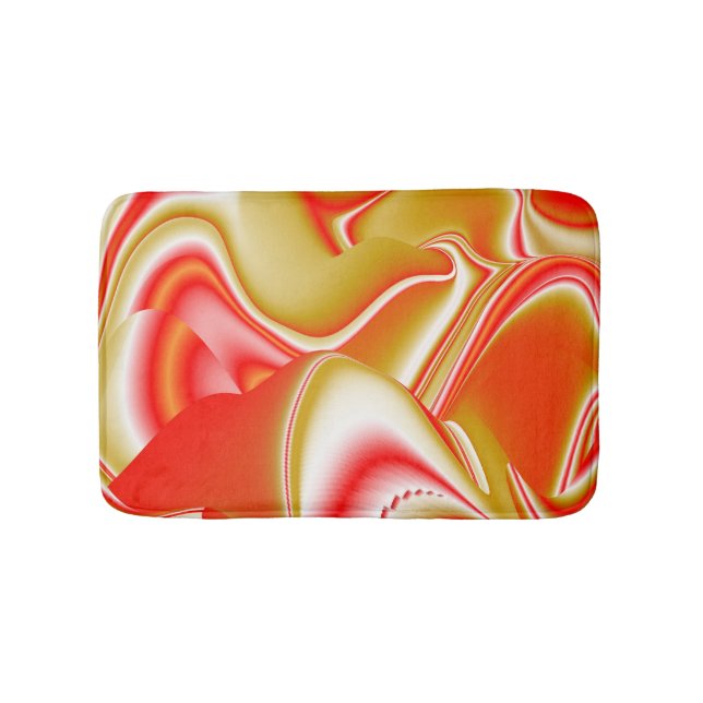 Love and Gold Abstract 3D Rainbowart Bath Mat (Front)