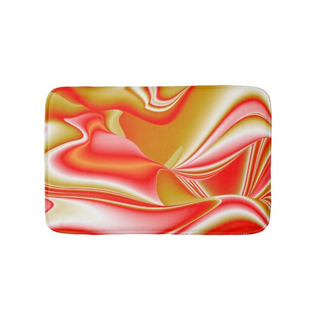 Love and Gold Abstract 3D Rainbowart Bath Mat (Front)