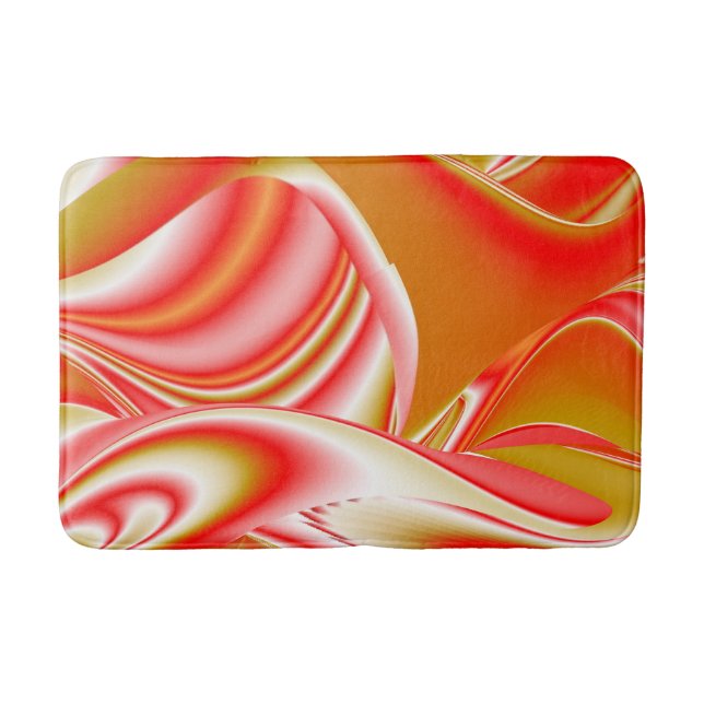 Love and Gold Abstract 3D Rainbowart Bath Mat (Front)
