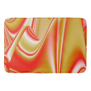 Love and Gold Abstract 3D Rainbowart Bath Mat