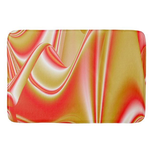 Love and Gold Abstract 3D Rainbowart Bath Mat (Front)
