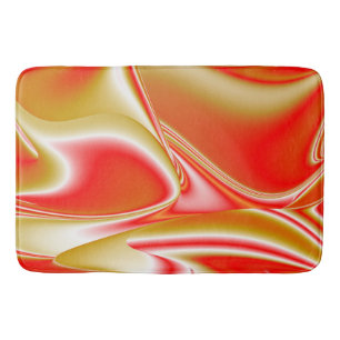 Love and Gold Abstract 3D Rainbowart Bath Mat