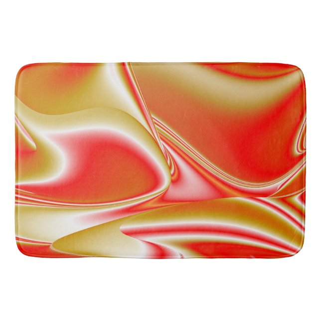 Love and Gold Abstract 3D Rainbowart Bath Mat (Front)