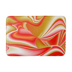 Love and Gold Abstract 3D Rainbowart Bath Mat