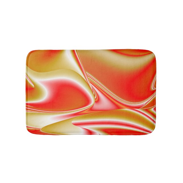 Love and Gold Abstract 3D Rainbowart Bath Mat (Front)