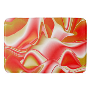 Love and Gold Abstract 3D Rainbowart Bath Mat