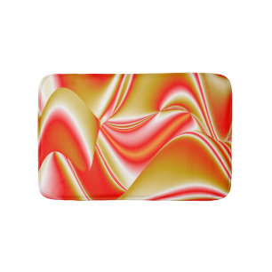 Love and Gold Abstract 3D Rainbowart Bath Mat