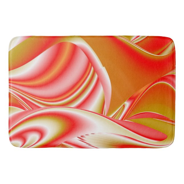 Love and Gold Abstract 3D Rainbowart Bath Mat (Front)